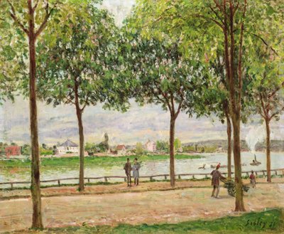 Les Promenade des Marronniers, St Cloud by Alfred Sisley